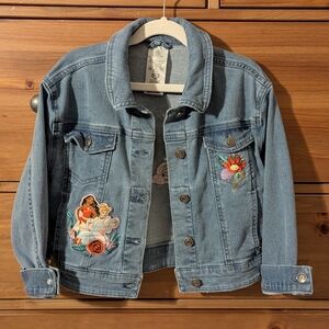 Like New Disney Princess Denim Jacket for Girls Size 5/6